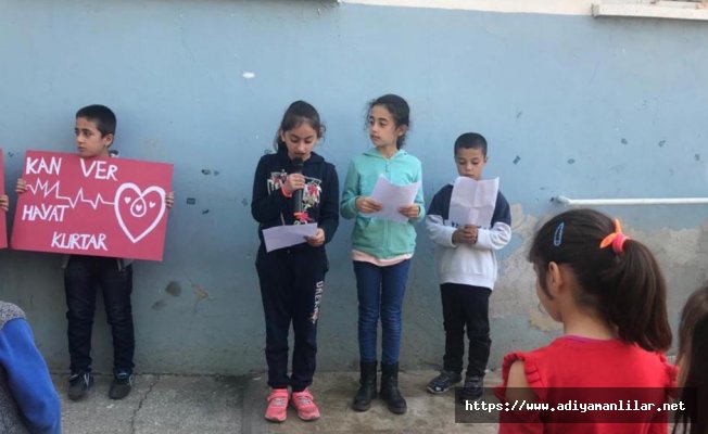 Şambayat Atatürk İlkokulundan Kan Bağışı Kampanyasına Destek