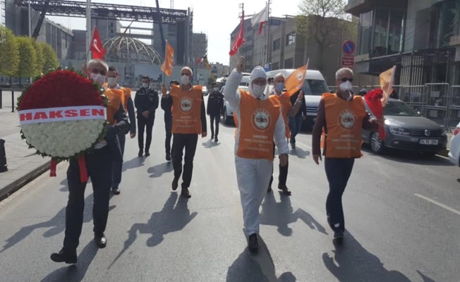 Hak-Sen 1 Mayıs Emek ve Dayanışma Bayramını Taksim’de Kutladı