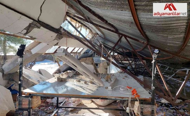 Adıyaman’da tekstil fabrikasının çatısı çöktü