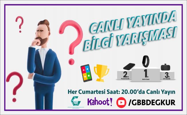 Gaziantep'te genel kültür temalı ödüllü online bilgi yarışması düzenlenecek
